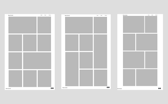 Fashion Photographer web wireframe